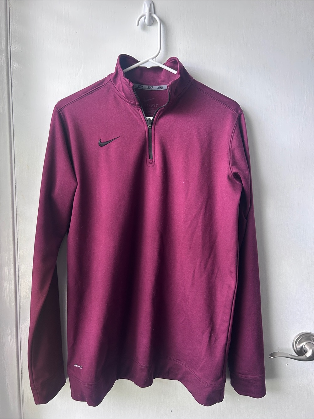 Nike Maroon Half-Zip Athletic Pullover